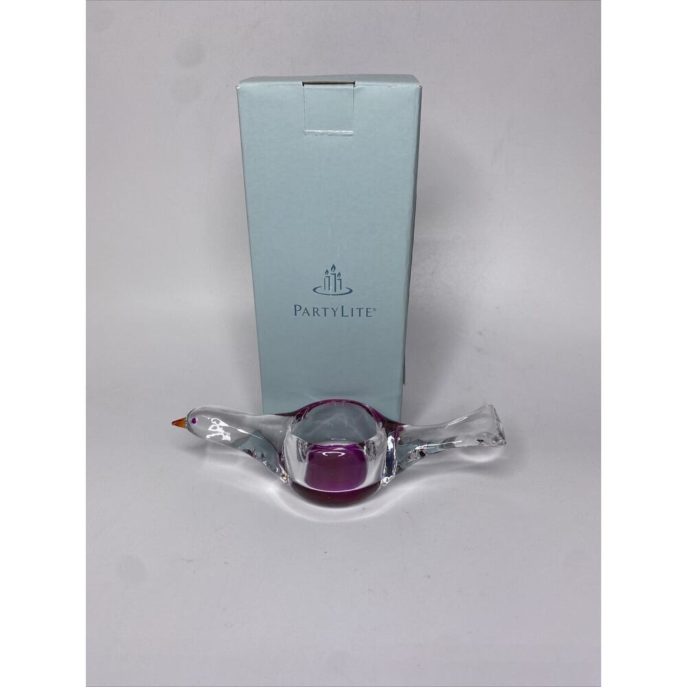 PartyLite Spring Dance Tealight‎ Candle Holder Fuscia Retired NIB P13C/P9857F